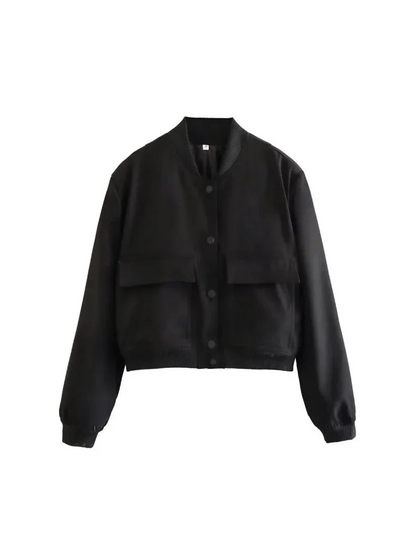 Cropped Bomber Jacket